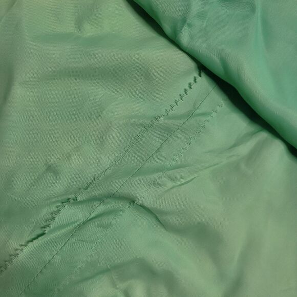 VINTAGE 60s dress chiffon mint green tiered puff sleeve hostess S - Picture 12 of 16